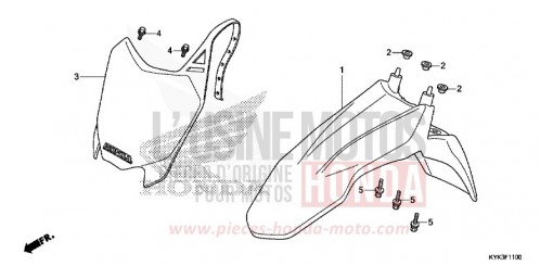 FRONT FENDER (CRF110FD/E/H/J) CRF110FE de 2014